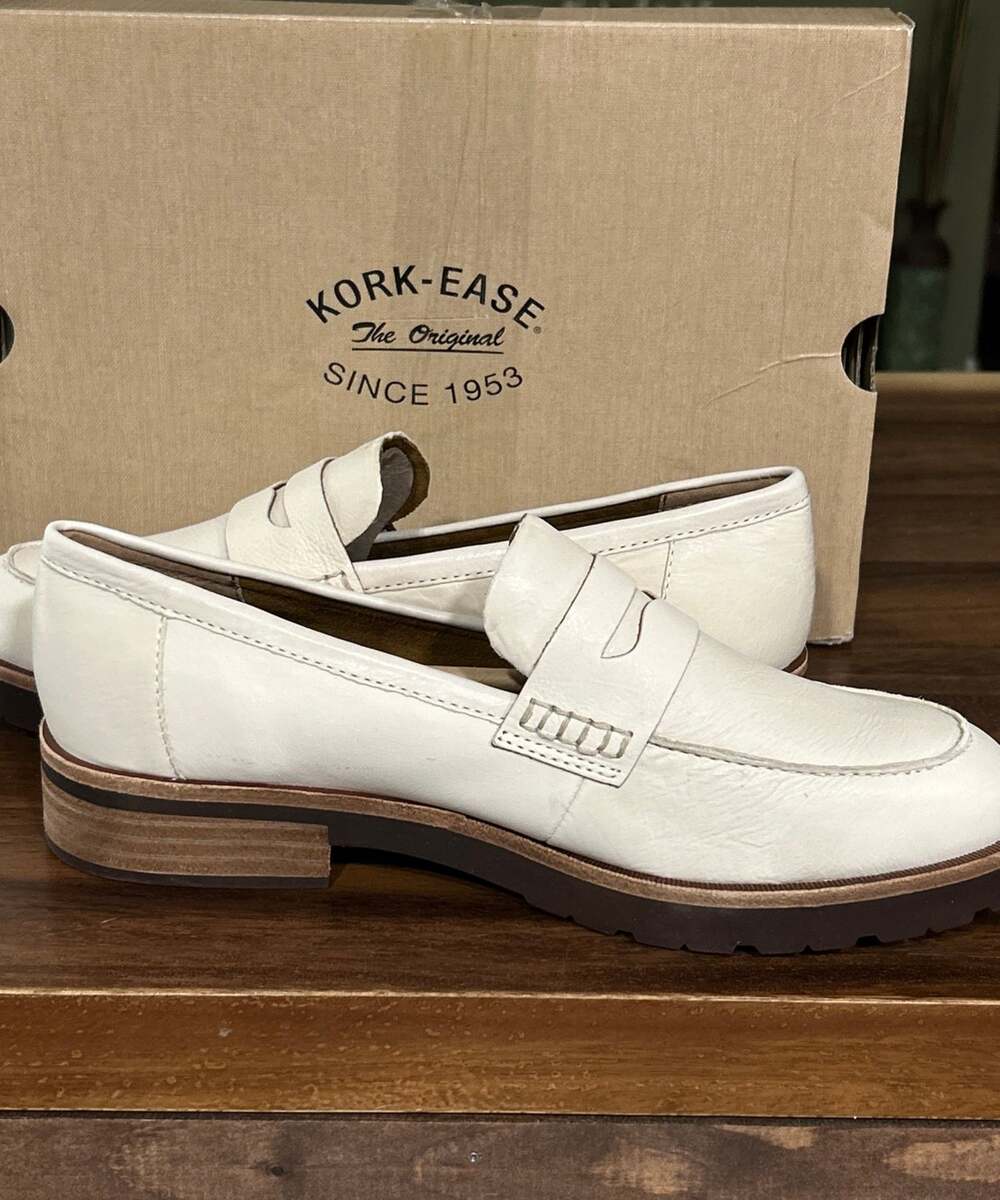 Kork-Ease Carlisle Leather Penny Loafer in White